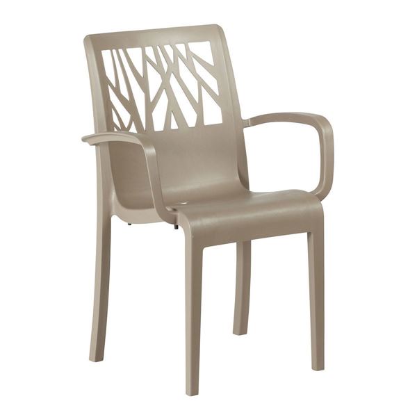 Vegetal Commercial Grade Plastic Resin Dining Arm Chair
