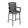 Havana Simulated Wicker Resin Bar Height Chair With Arms