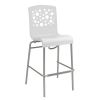 Tempo Stacking Bar Chair with Two Toned Plastic Resin Seat and Aluminum Legs, 18 lbs.