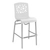 Tempo Stacking Bar Chair with Two Toned Plastic Resin Seat and Aluminum Legs, 18 lbs.