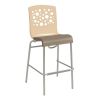 Tempo Stacking Bar Chair with Two Toned Plastic Resin Seat and Aluminum Legs, 18 lbs.