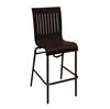Viva Stacking Bar Chair With Two Toned Plastic Resin Seat And Aluminum Legs