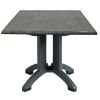 Atlanta 32” Square Pedestal Table With Umbrella Hole