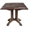 Atlanta 32” Square Pedestal Table With Umbrella Hole