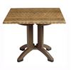 Atlanta 36” Square Pedestal Table With Umbrella Hole
