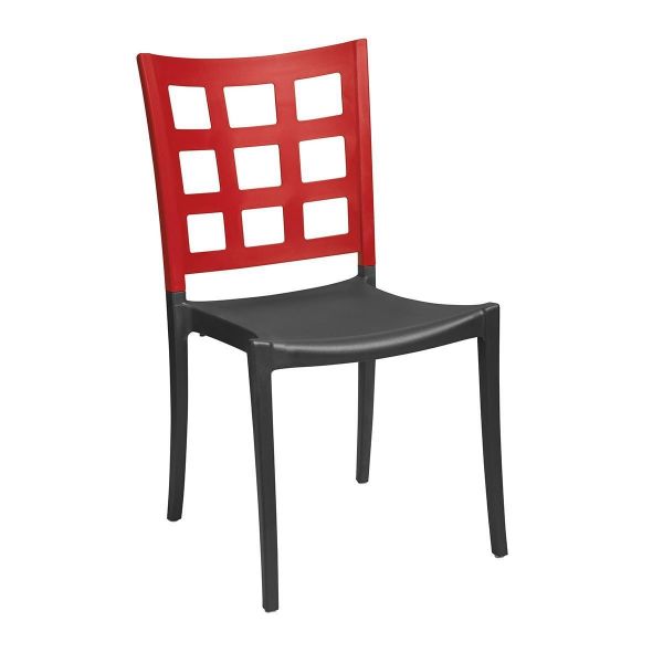 Plazza Polymer Stacking Dining Chair with Aluminum Frame, 13 Lbs. – For Interior Commercial Use