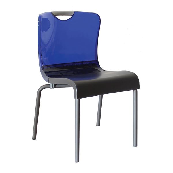 Krystal Polymer Stacking Dining Chair With Aluminum Frame, 13 Lbs. – For Interior Commercial Use