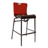Krystal Polymer Stacking Barstool With Aluminum Frame, 17 Lbs. – For Interior Commercial Use