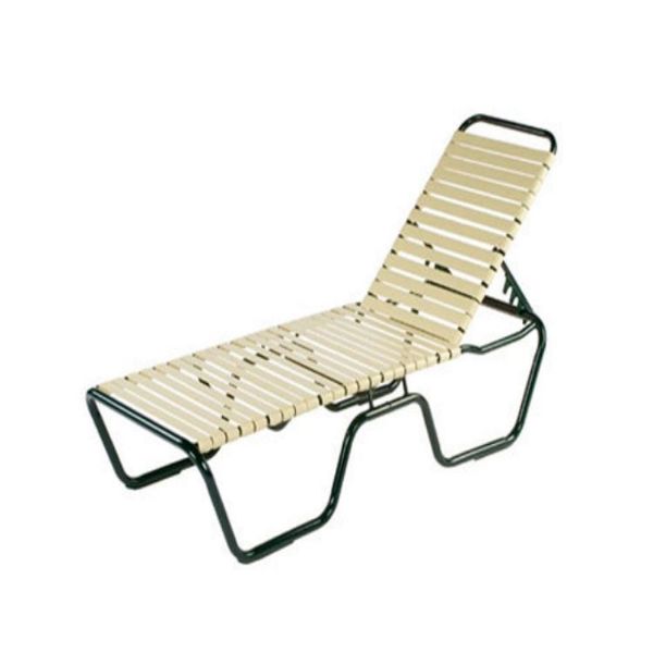Neptune Senior Chaise Lounge Vinyl Straps With Aluminum Frame