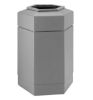 30 Gallon Plastic Pool Deck Trash Can Hexagon