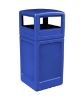 42 Gallon Square Pool Deck Trash Can with Dome Top