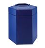 45 Gallon Plastic Pool Deck Trash Can Hexagon