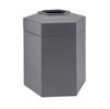 45 Gallon Plastic Pool Deck Trash Can Hexagon