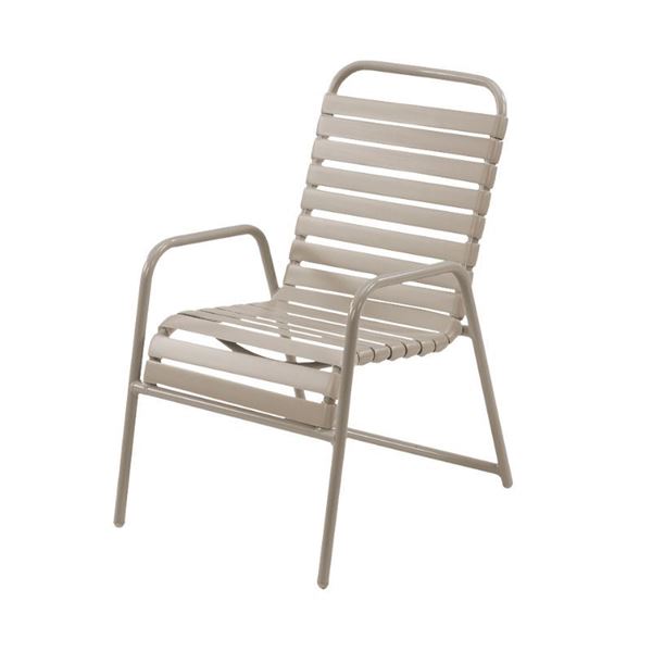 St. Maarten Dining Chair Vinyl Straps with Aluminum Frame