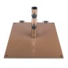 75 lb. Powder Coated Steel Umbrella Base with Wheels