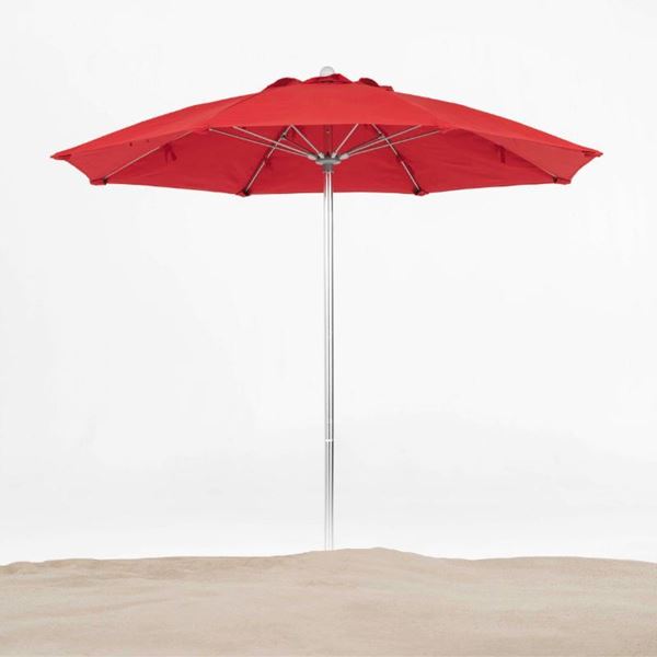 7.5 Foot Diameter Fiberglass Beach Umbrella with Acrylic Canopy and Aluminum Pointed Pole