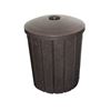42 Gallon Pool Deck Trash Can with Mushroom Lid & Liner