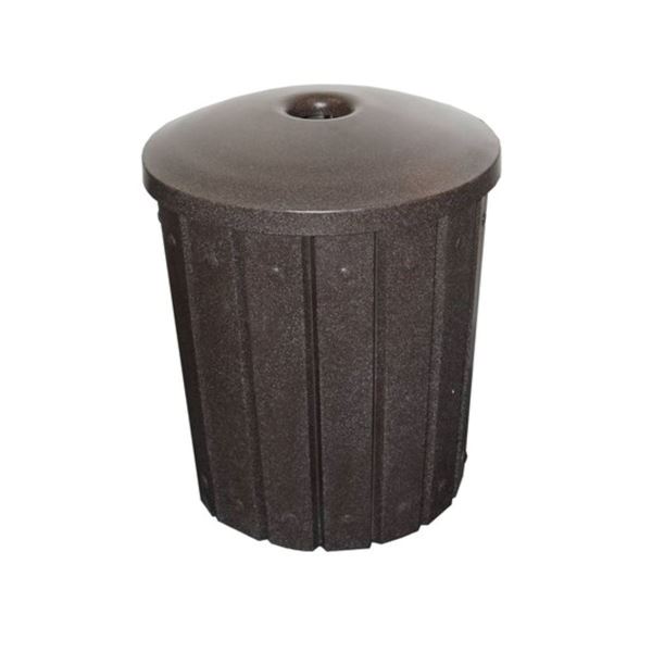 42 Gallon Pool Deck Trash Can with Mushroom Lid & Liner