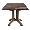Atlanta 36” Square Pedestal Table with Umbrella Hole