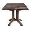 Atlanta 36” Square Pedestal Table with Umbrella Hole