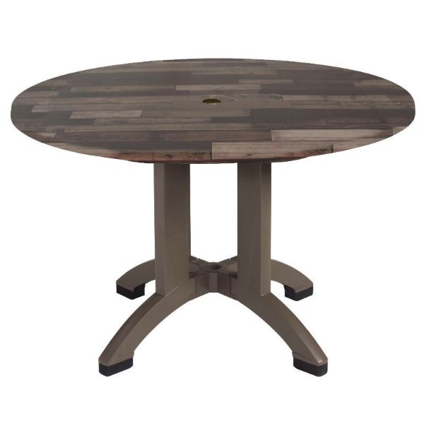 Atlanta 42” Round Pedestal Table with Umbrella Hole