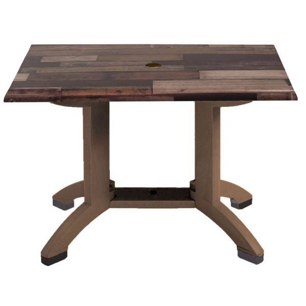Atlanta 48” x 32” Pedestal Table with Umbrella Hole