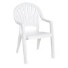 Pacific Fan Back Plastic Resin Stacking Armchair