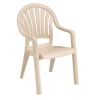 Pacific Fan Back Plastic Resin Stacking Armchair