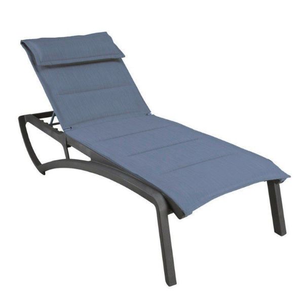 Sunset Comfort Sling Chaise Lounge with Plastic Resin Frame