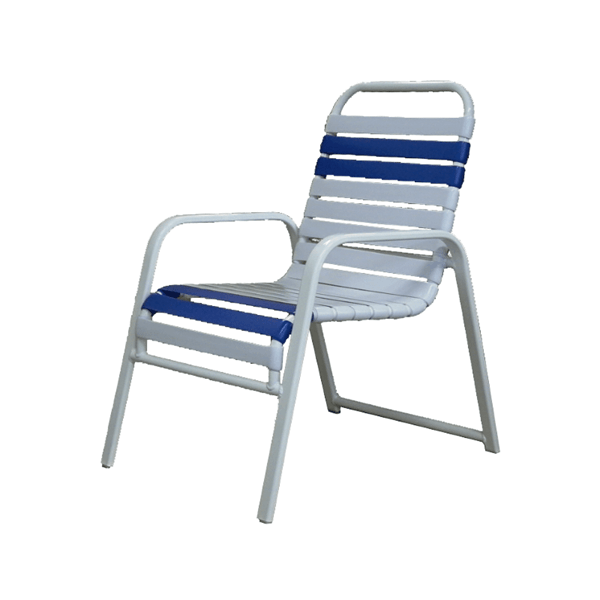 Destin Commercial Wide Arm Chair Powder-Coated Aluminum Stackable