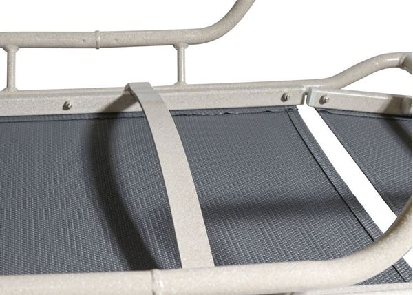 Delray Commercial Sling Full-Base Chaise Lounge Powder-Coated Aluminum Stackable