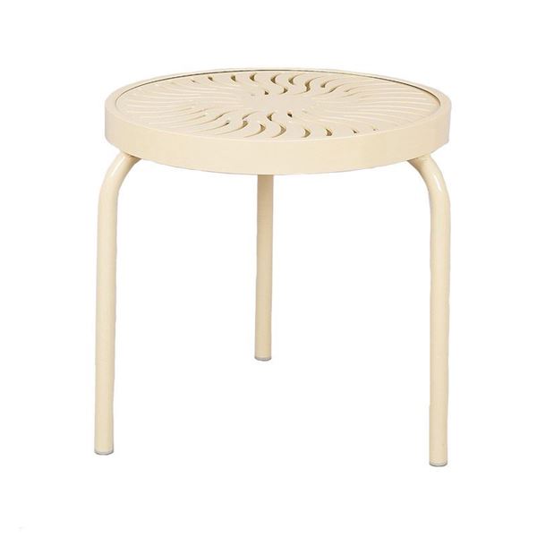 	19" Round Aluminum Stackable Side Table