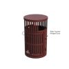 32-Gallon Trash Receptacle with Vertical Steel Slats Polyethylene Finished