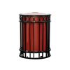 32-Gallon Trash Receptacle Miami Collection with Inner Sleeve - 156 lbs.