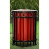 32-Gallon Trash Receptacle Miami Collection with Inner Sleeve - 156 lbs.