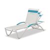 Helios Contract Vinyl Strap Chaise Lounge Powder-Coated Aluminum Frame - 29 lbs.