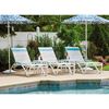Helios Contract Vinyl Strap Chaise Lounge Powder-Coated Aluminum Frame - 29 lbs.