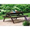 Plymouth Bay Picnic Table with Powder-Coated Aluminum Frame - 120 lbs.