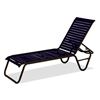 Reliance Contract Vinyl Strap Stacking Chaise Lounge with Powder-Coated Aluminum - 20 lbs.