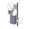 Automatic Dispenser Post Mounted Sanitation Station with 10-Gallon Trash Receptacle	