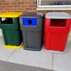 65-Gallon Recycling Receptacle Commercial-Grade Polyethylene Plastic - 130 lbs.