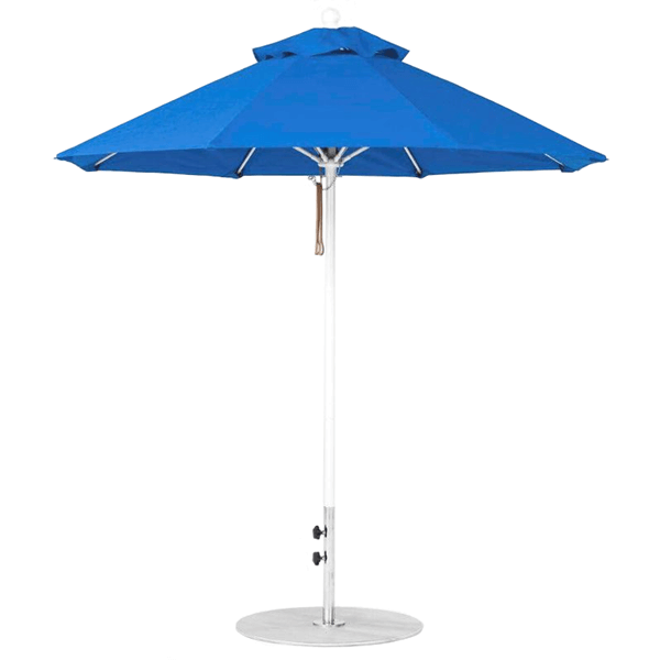 11 Foot Octagonal Fiberglass Market Umbrella with Pacific Blue Marine Grade Fabric