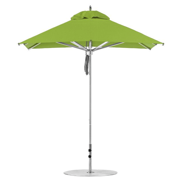 7.5 Foot Square Aluminum Market Umbrella with Marine Grade Fabric