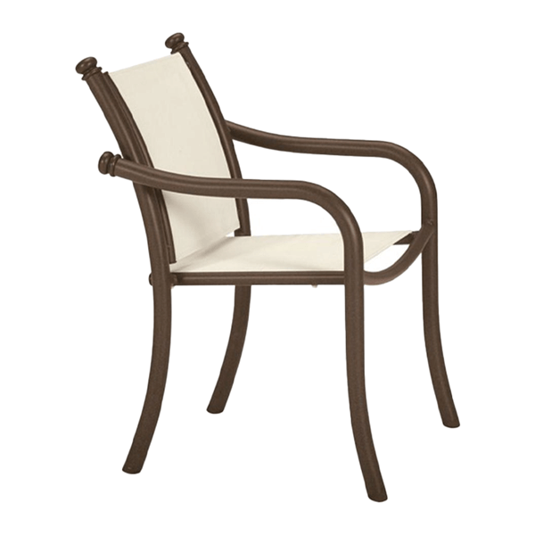 Tropitone La Scala Relaxed Sling Dining Chair with Aluminum Frame
