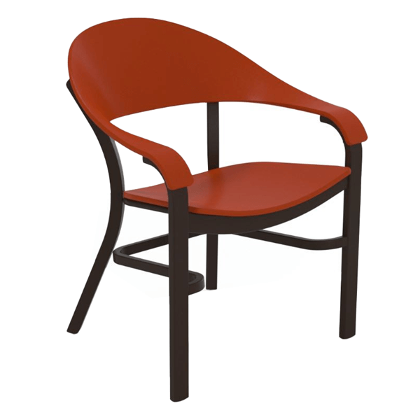 Jetset MGP Dining Chair with Powder-Coated Aluminum Frame - 17 lbs.