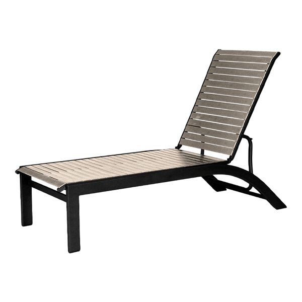 Telescope Kendall Strap, Lay Flat Stacking Chaise with Aluminum Frame