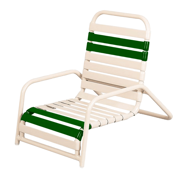 Daytona Vinyl Strap Sand Chair Powder-Coated Commercial Aluminum Frame