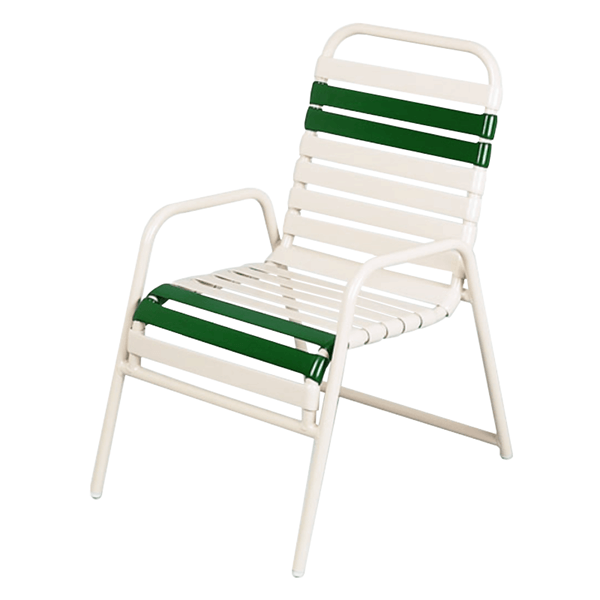 Daytona Commercial Chair Vinyl Strap Powder-Coated Aluminum Stackable