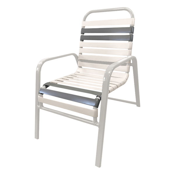 Destin Commercial Wide Arm Chair Powder-Coated Aluminum Stackable