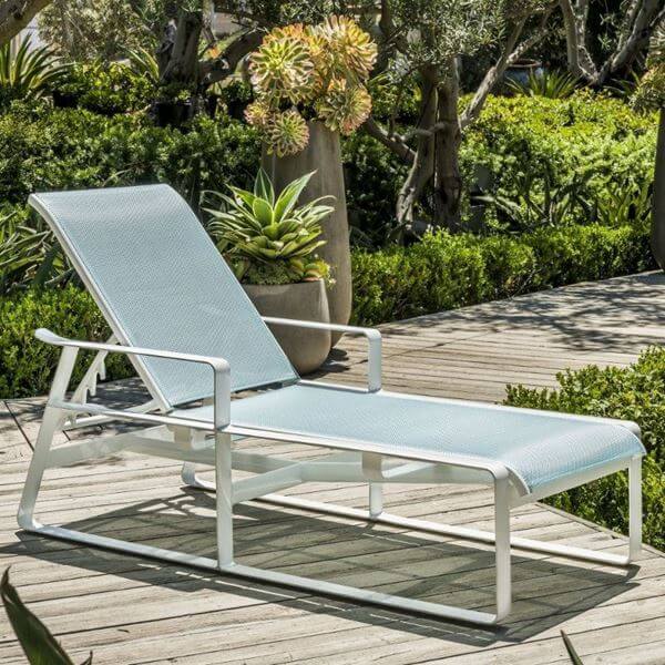 Samba Sling Chaise Lounge with Full-Body Powder-Coated Aluminum Frame - 22.5 lbs.